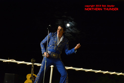 Elvis on stage at North Star Dragway